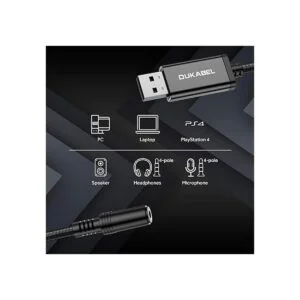 DUKABEL Adaptador de audio USB a conector de 0.138 in_2