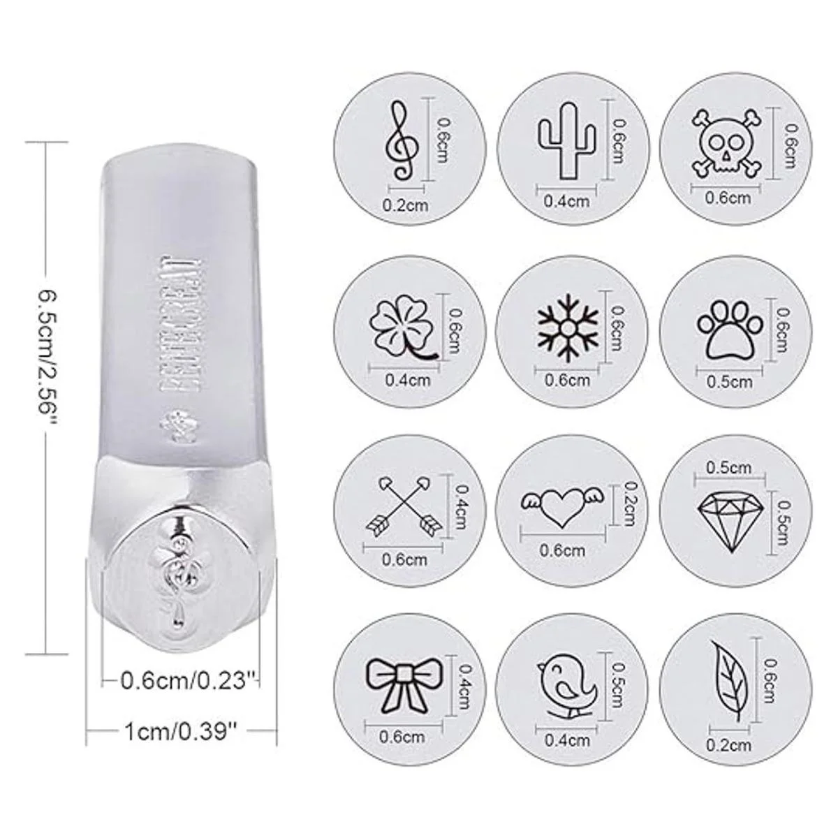 BENECREAT Paquete de 12 sellos 0.25 pulgadas_2