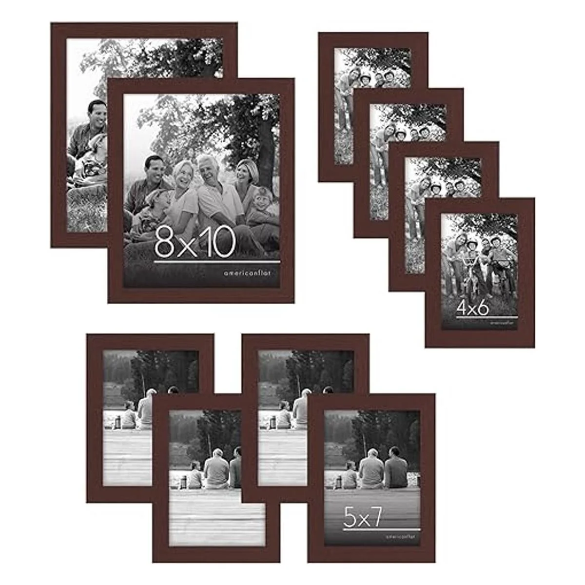 Americanflat juego de 10 portarretratos de galería para_6