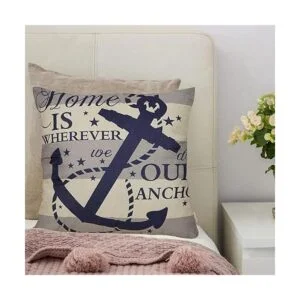 Fjfz Funda de almohada decorativa de granja náutica de 18