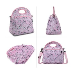 KASQO Lonchera de neopreno para niñas con bolsillo_6