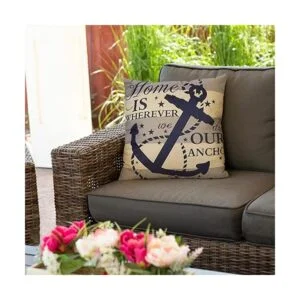 Fjfz Funda de almohada decorativa de granja náutica de 18