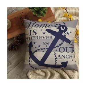 Fjfz Funda de almohada decorativa de granja náutica de 18