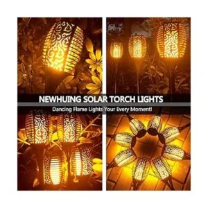 Antorchas solares para exteriores 4 unidades 96 luces_2
