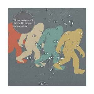 BHJYL Retro Bigfoot Sasquatch Elegante Poliéster Cortina_3