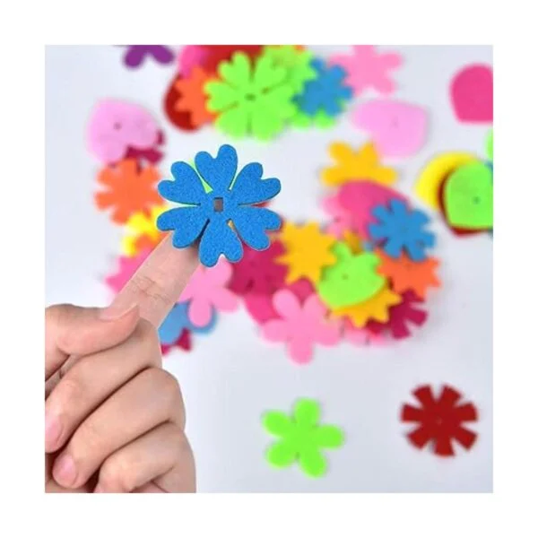 Coopay 250 piezas Flores de fieltro de tela adornos de