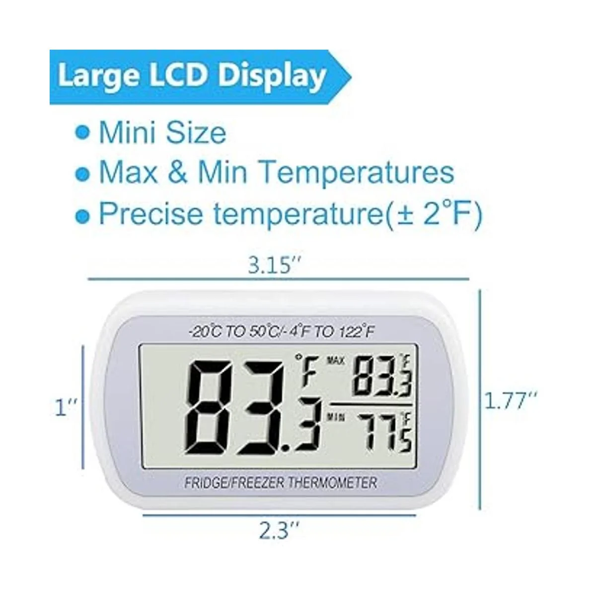 Paquete de 4 termómetros digitales para refrigerador_2