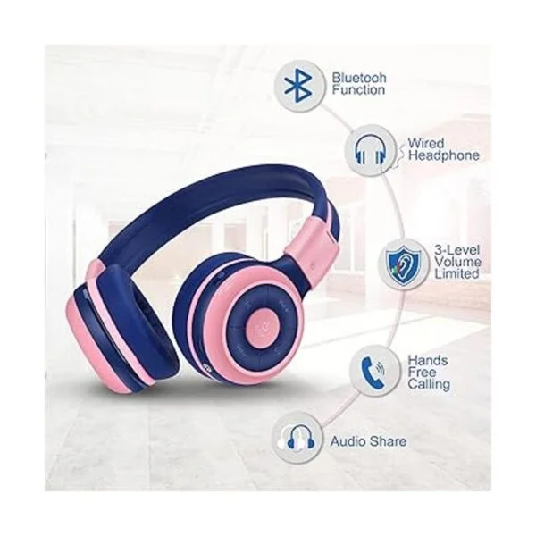 SIMOLIO Auriculares Bluetooth para niños 15 horas de_2