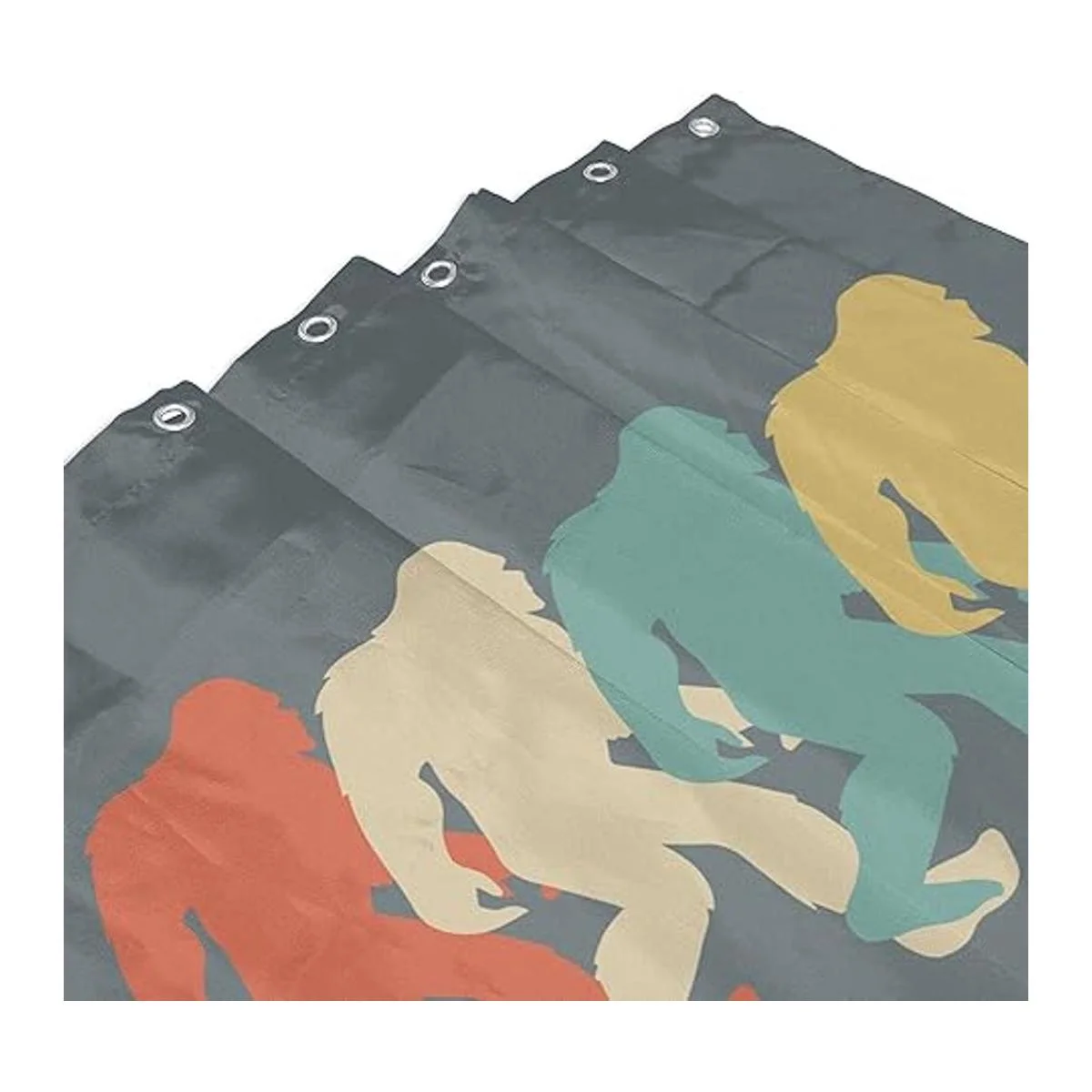 BHJYL Retro Bigfoot Sasquatch Elegante Poliéster Cortina_5