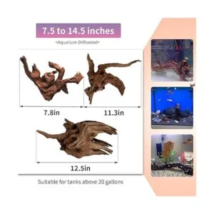 Driftwood para Acuario Reptile Juguete Driftwood ramas_3