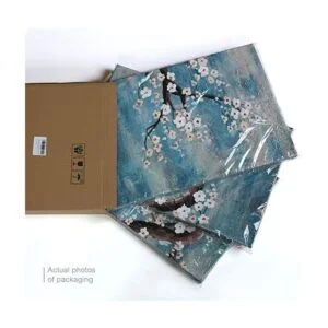 AMATOP Arte para pared flor enmarcada pintada a mano_6