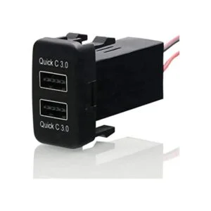 QC3.0 Enchufe de alimentación USB dual cargador de coche_1