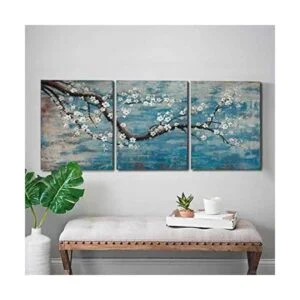 AMATOP Arte para pared flor enmarcada pintada a mano_1