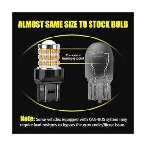 AUXLIGHT 7443 7440 T20 Bombillas LED blanco ambar_4