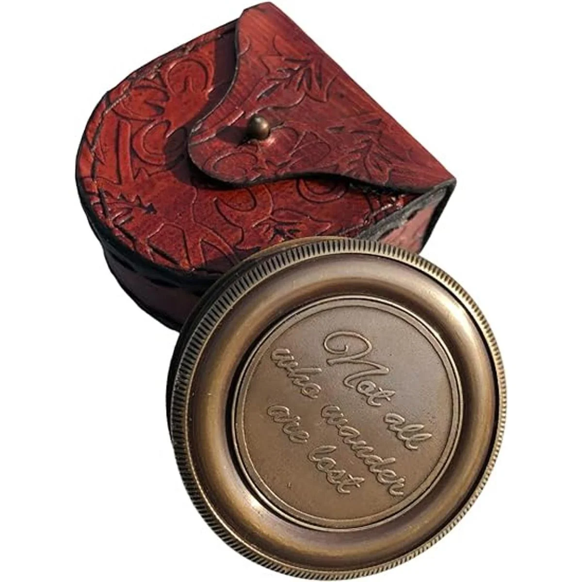 Brújula magnética de latón Nautical Not All Those Who_3