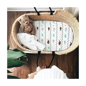 BROLEX Juego de sábanas ajustables para moisés 2 unidades