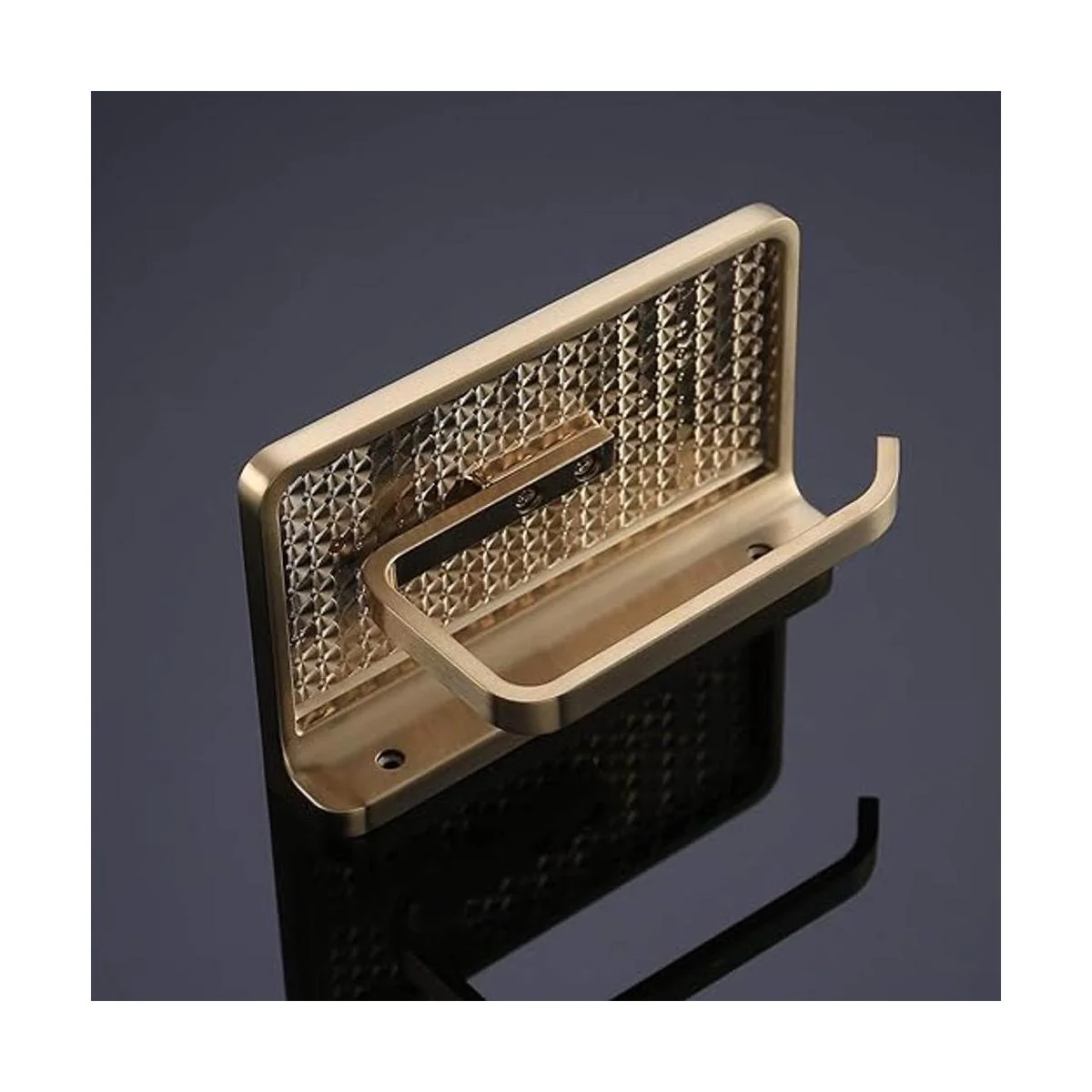 TRUSTMI Soporte de papel higiénico con estante para