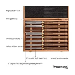 IMOTECHOM Juego de 8 piezas de acero HSS para torneado de