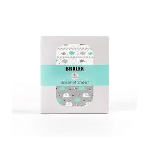 BROLEX Juego de sábanas ajustables para moisés 2 unidades