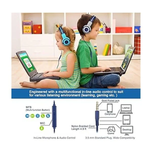 SIMOLIO Auriculares con cable para adolescentes y niñas y