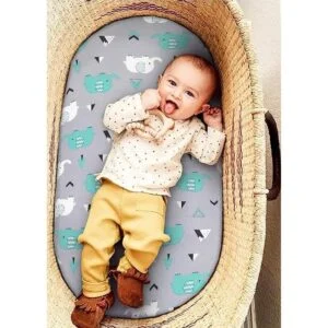 BROLEX Juego de sábanas ajustables para moisés 2 unidades