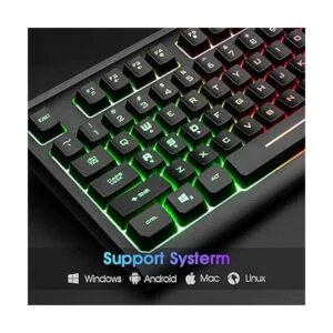 Rii Primer RGB Teclado compacto de oficina para juegos