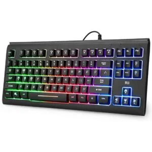 Rii Primer RGB Teclado compacto de oficina para juegos