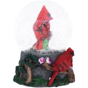 Elanze Designs Spring Blossom Cardinals Globo musical de_4