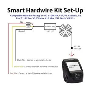 Rexing Kit de cable duro inteligente minipuerto USB para_3