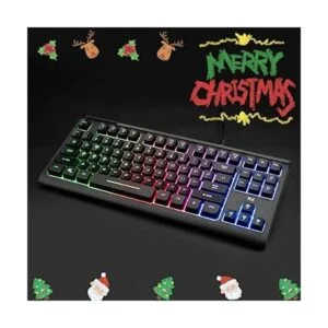 Rii Primer RGB Teclado compacto de oficina para juegos