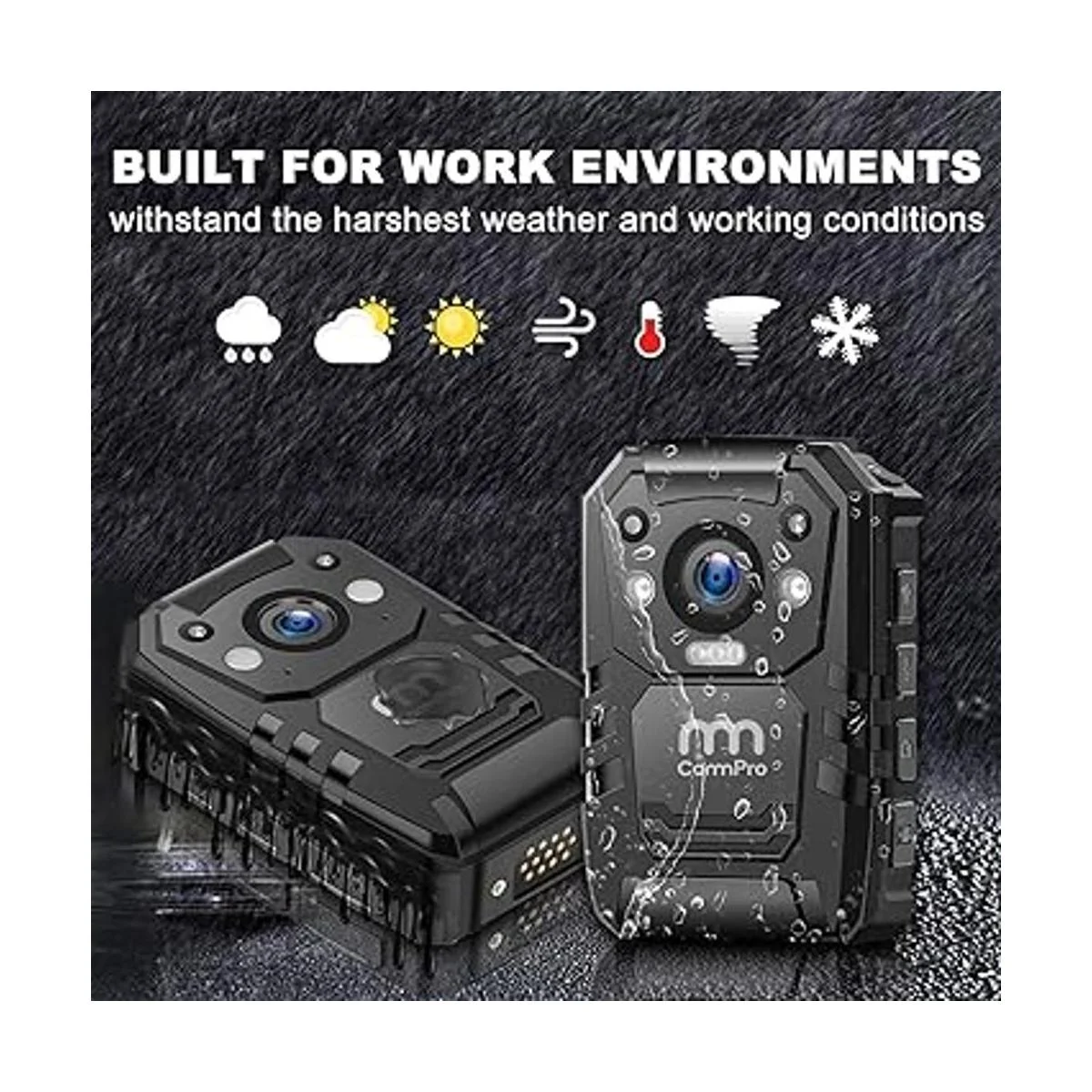 CammPro Cámara corporal de policía I826 1296P HD memoria_3