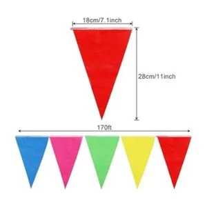 RUBFAC 720 banderines de bandera de colores de 1020 pies