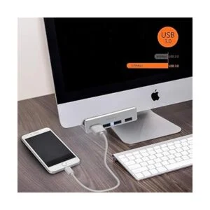 Hub USB 3.0 Rekidm 4 puertos de aluminio escritorio USB_3