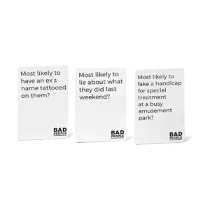 BAD PEOPLE Paquete de expansión blanco El juego que_3