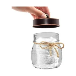 Mason Jar Organizador de almacenamiento de baño bronce