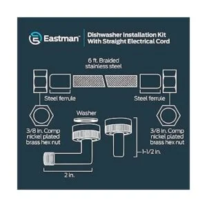 Eastman Kit de instalación de lavavajillas con cable_6