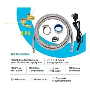 Eastman Kit de instalación de lavavajillas con cable_4