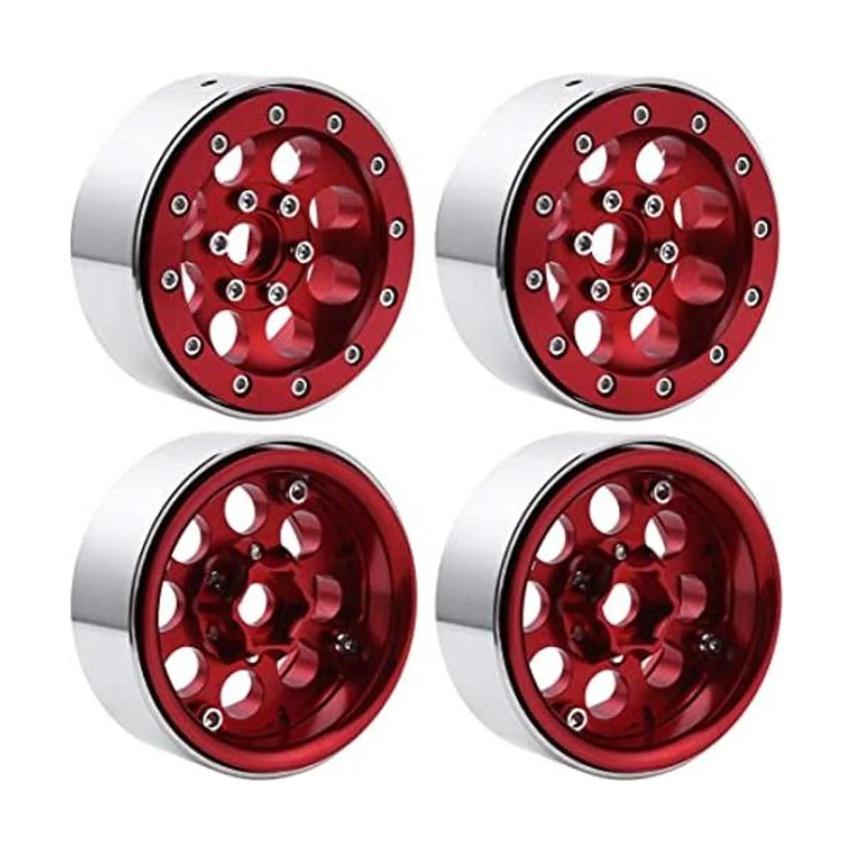 4pcs Metal Aluminio 1.9 Beadlock Llantas 8 Radios para_1