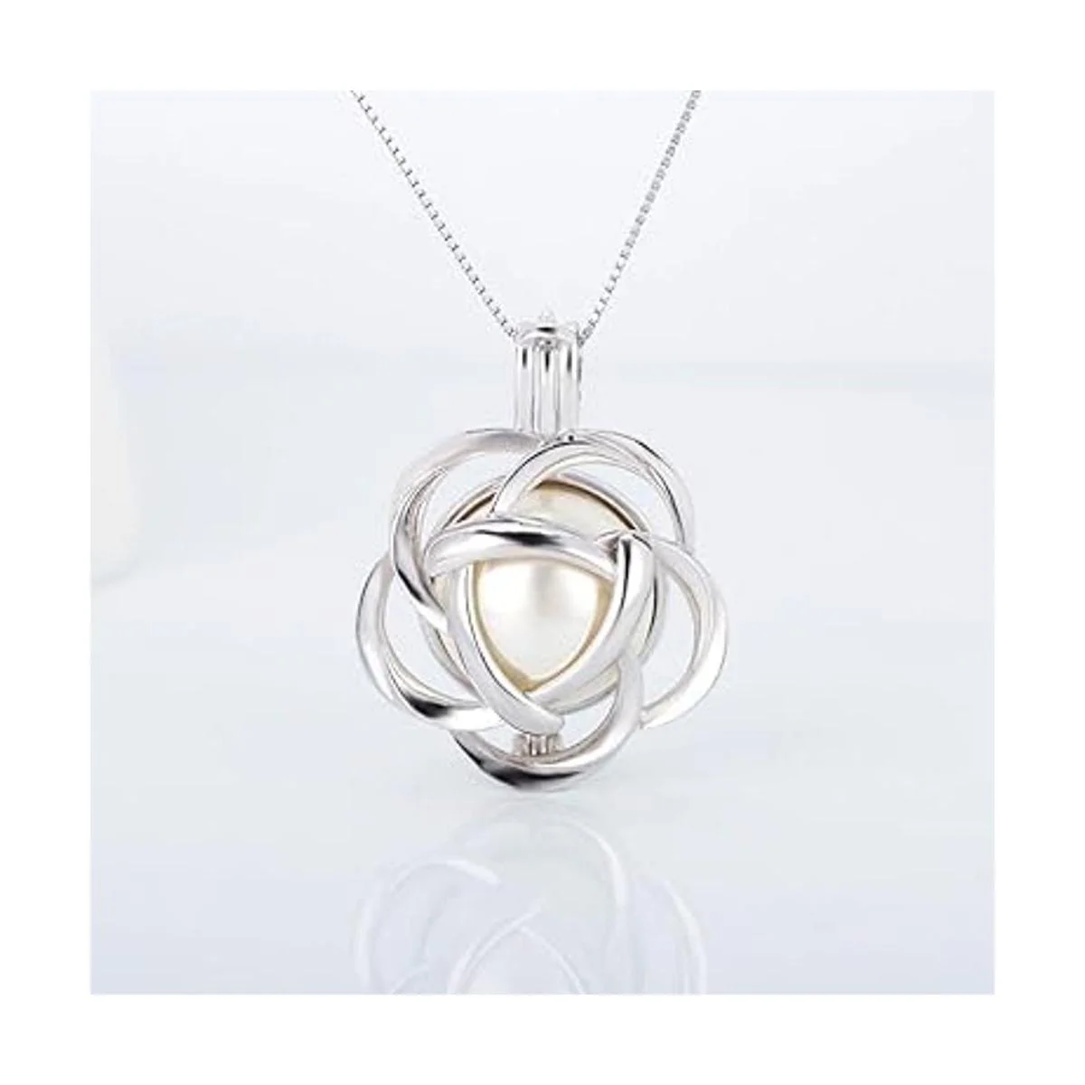 LGSY Colgantes de jaula de perlas Edison de plata de ley_5