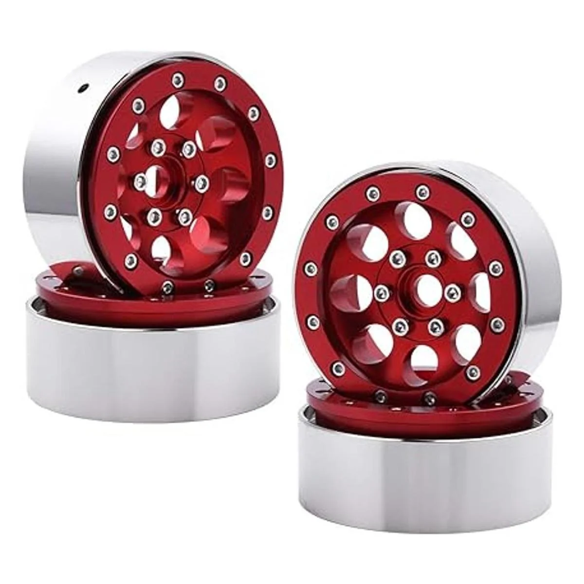 4pcs Metal Aluminio 1.9 Beadlock Llantas 8 Radios para_4