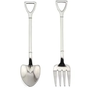 NX Garden Juego de 4 cucharas de café y tenedores de_3