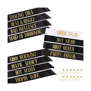 Snsowed Paquete de 12 bandas de despedida de soltera para_1