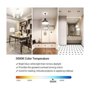 DEWENWILS Paquete de 4 bombillas LED regulables A19 10_4