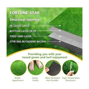Fortunestar Tapete de hierba artificial para perros y_3