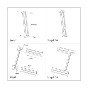 Kit de riel de aluminio de alta resistencia para montaje