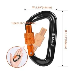BMardi Clips de mosquetón de bloqueo resistentes paquete_3