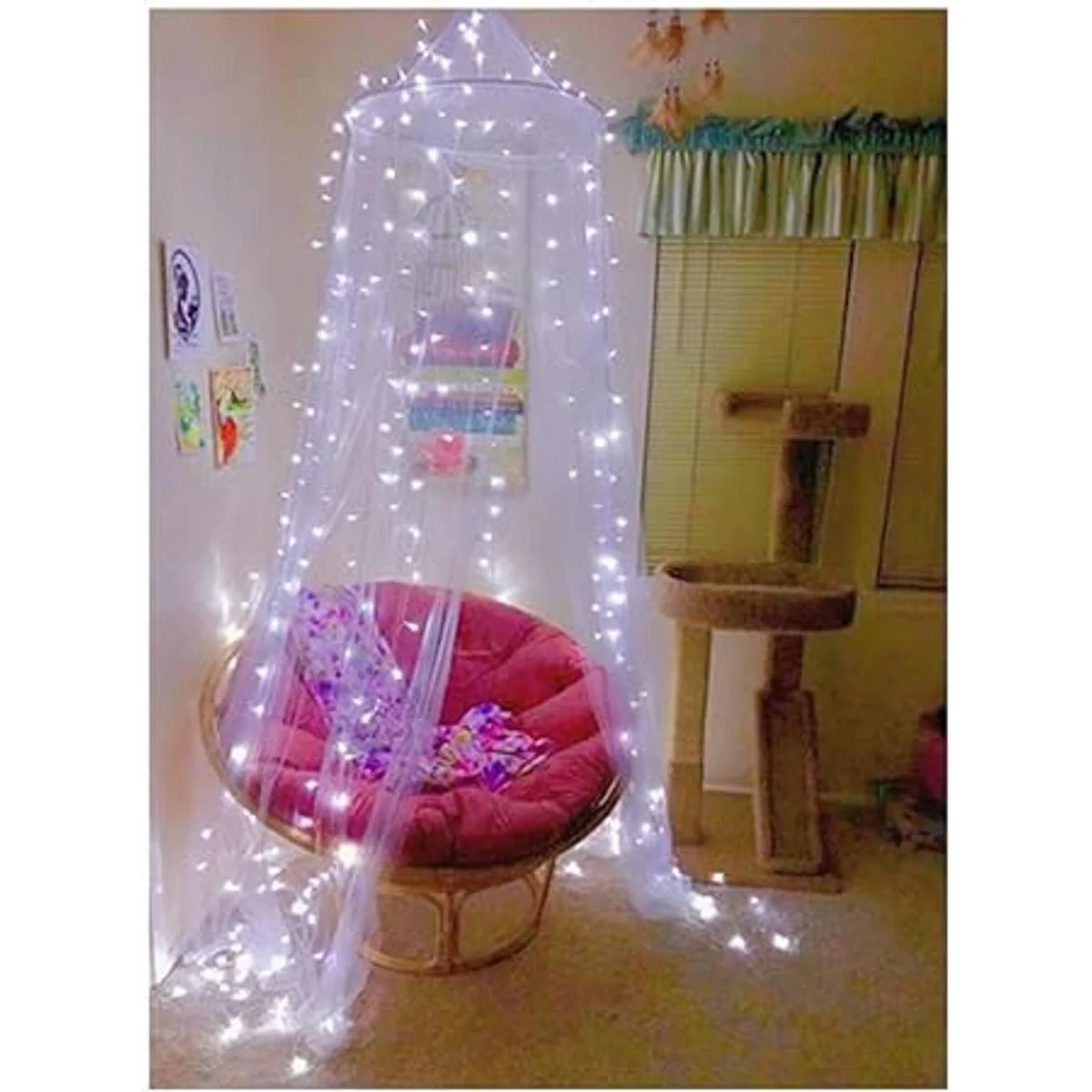 Eimilaly Mosquitera toldo para cama para decoración de_5