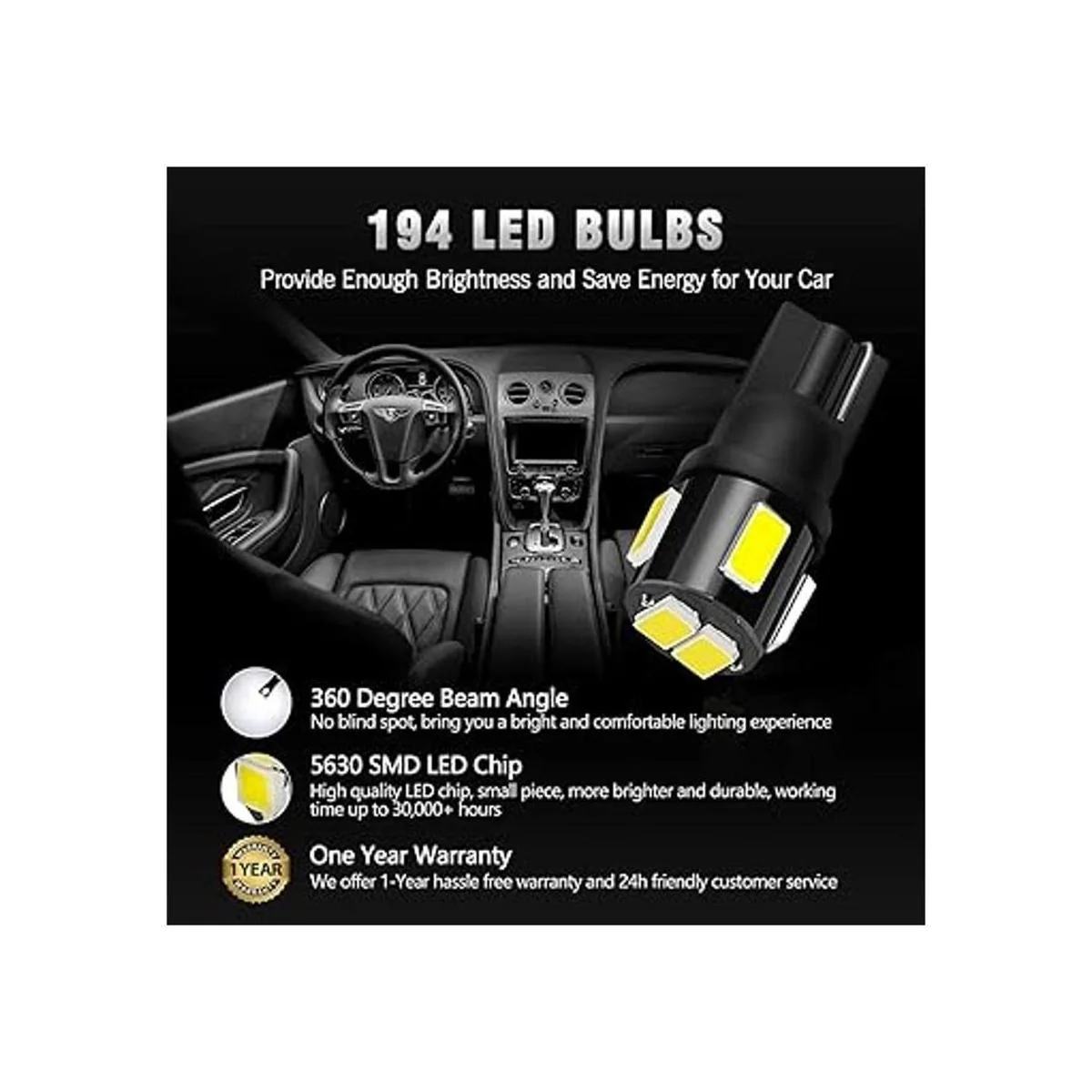 BRISHINE 194 focos LED extremadamente brillantes 5630_3