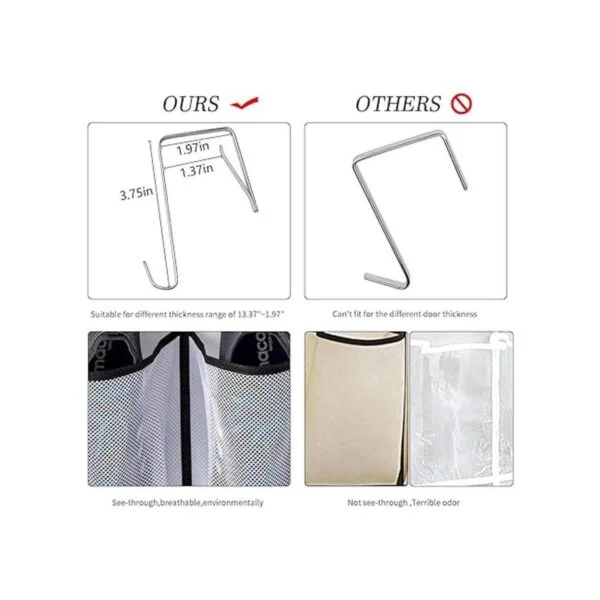 KEEPJOY Organizador de zapatos con 24 bolsillos sobre la_5