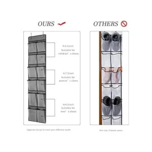 KEEPJOY Organizador de zapatos con 24 bolsillos sobre la_2
